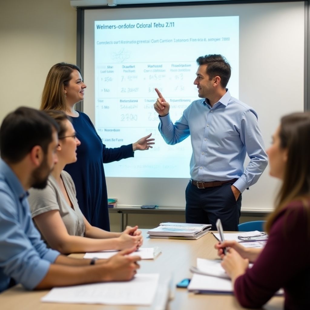 Workshop session with interactive financial planning