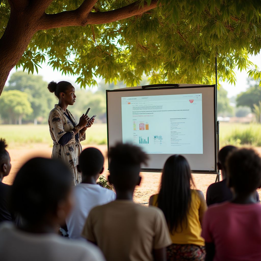 Mobile outreach program in rural village