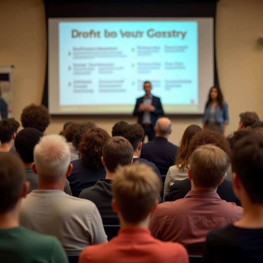 Community financial workshop with diverse participants