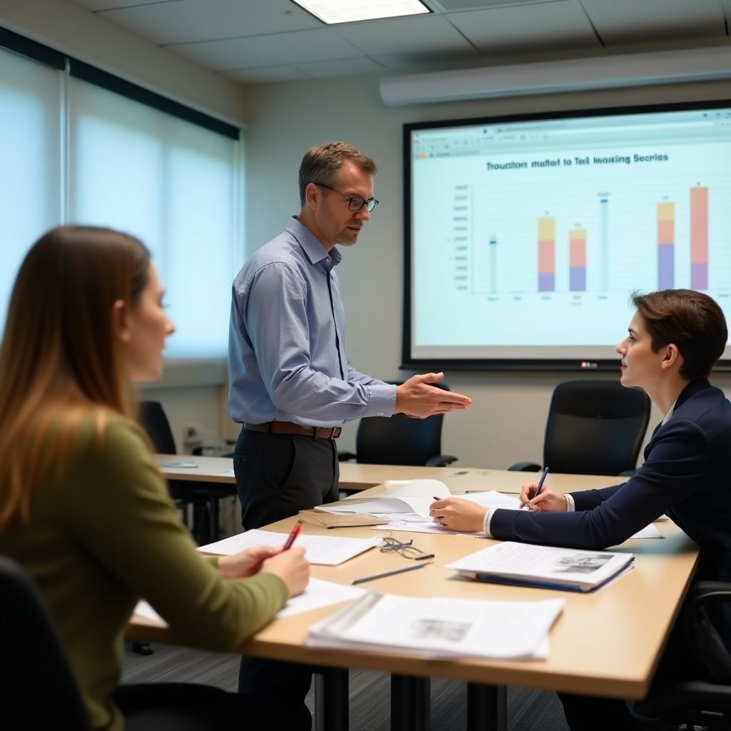 Training session for new financial educators