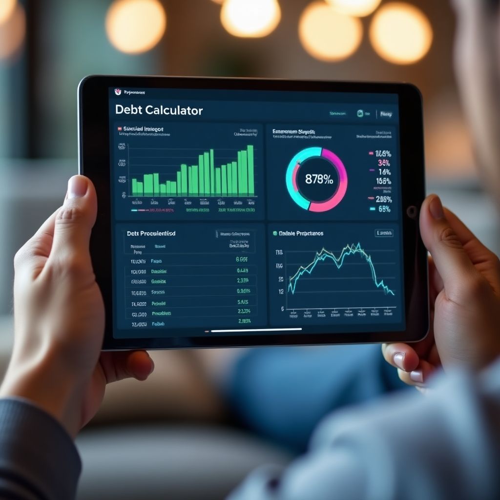 Debt calculator tool with sample budget
